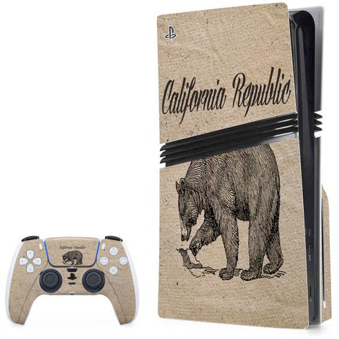 Cali Republic Vintage PS5 Pro Disk Bundle Skin