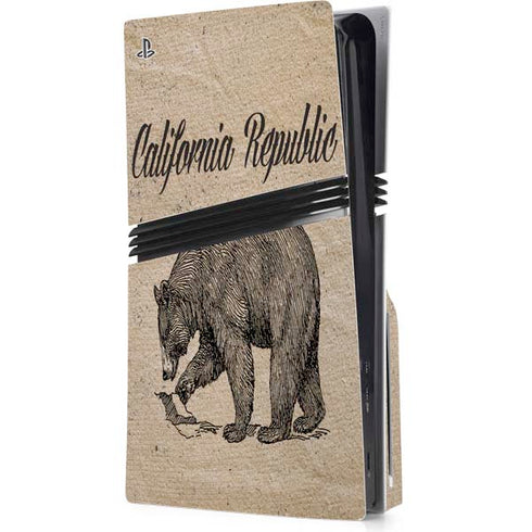 Cali Republic Vintage PS5 Pro Disk Console Skin