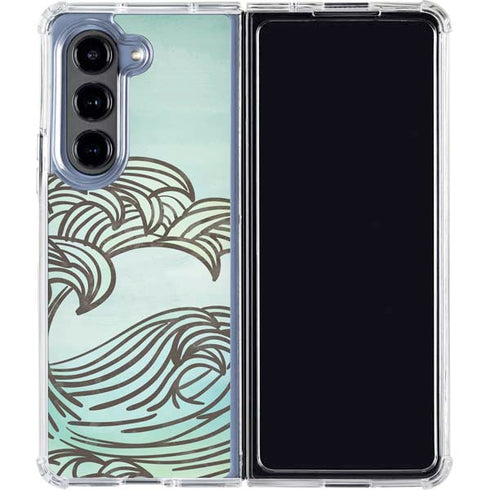 California Big Wave Galaxy Z Fold5 5G Clear Case