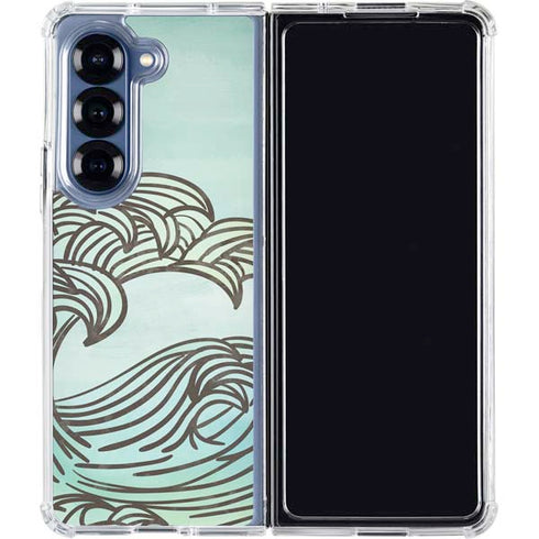 California Big Wave Galaxy Z Fold6 Clear Case