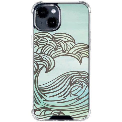 California Big Wave iPhone 15 Clear Case