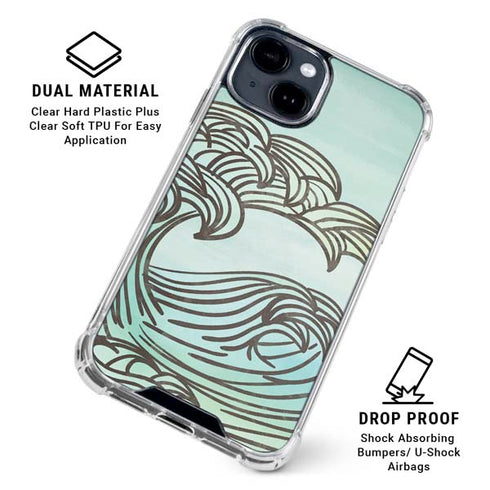 California Big Wave iPhone 15 Clear Case