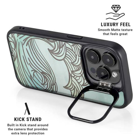 California Big Wave iPhone 15 Pro Kickstand Case