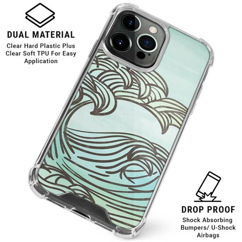 California Big Wave iPhone 16 Pro Max Clear Case