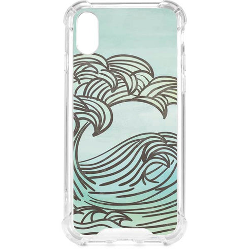 California Big Wave iPhone XS Clear Case