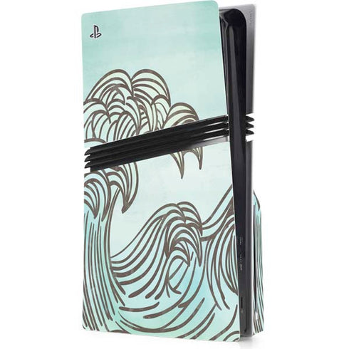 California Big Wave PS5 Pro Disk Console Skin