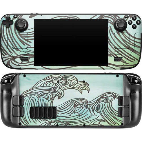 California Big Wave Steam Deck Handheld Gaming Computer OLED Skin