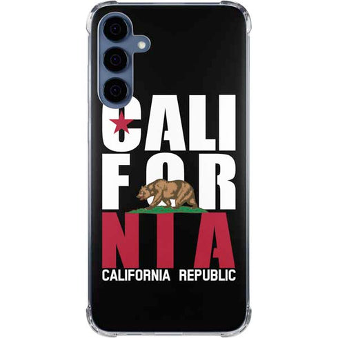 California Black Block Galaxy A55 5G Clear Case