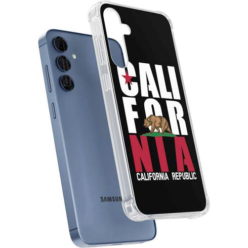 California Black Block Galaxy A55 5G Clear Case