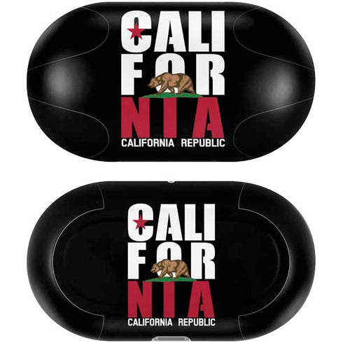 California Black Block Galaxy Buds Plus Skin