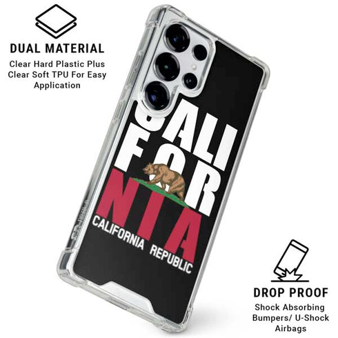 California Black Block Galaxy S25 Ultra Clear Case