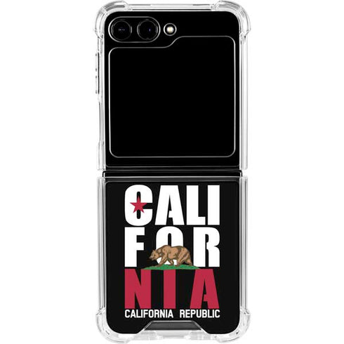 California Black Block Galaxy Z Flip6 Clear Case