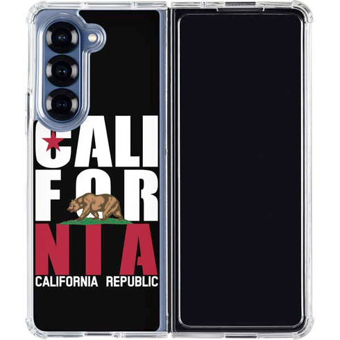 California Black Block Galaxy Z Fold6 Clear Case