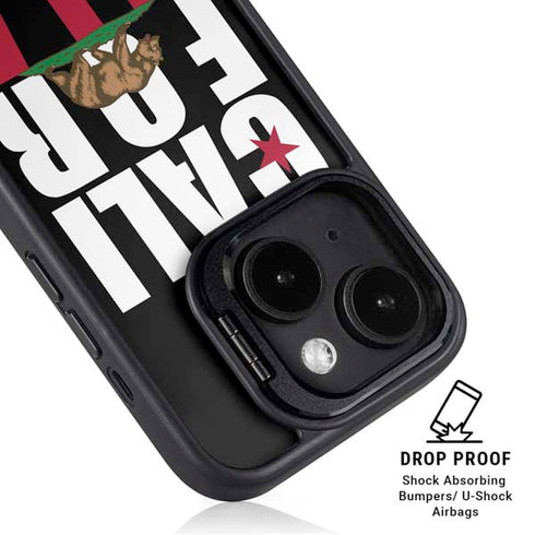 California Black Block iPhone 14 Kickstand Case