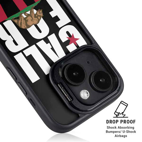 California Black Block iPhone 14 Plus Kickstand Case