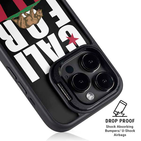 California Black Block iPhone 14 Pro Kickstand Case