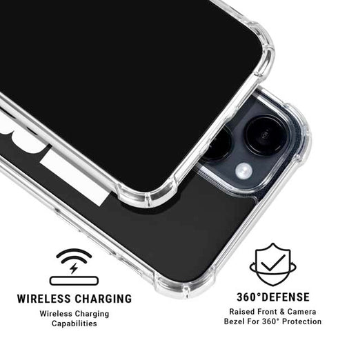 California Black Block iPhone 15 Clear Case