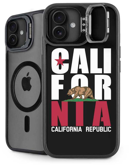 California Black Block iPhone 16 Plus Kickstand Case
