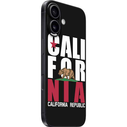 California Black Block iPhone 16 Plus Skin