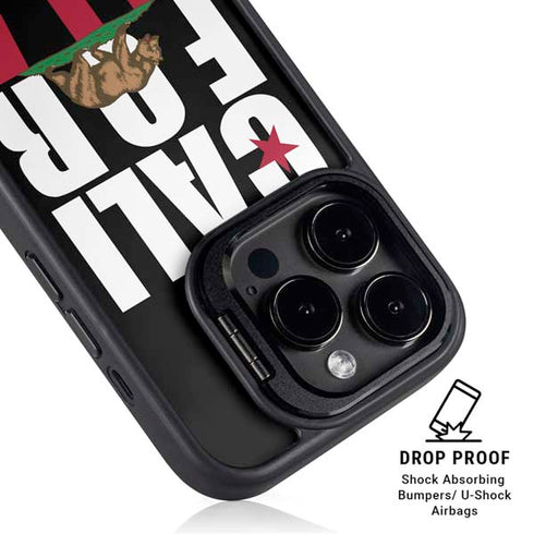 California Black Block iPhone 16 Pro Kickstand Case