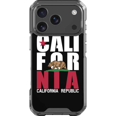 California Black Block iPhone 18 Pro Clear Case