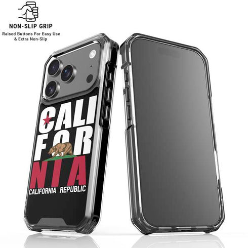 California Black Block iPhone 18 Pro Clear Case