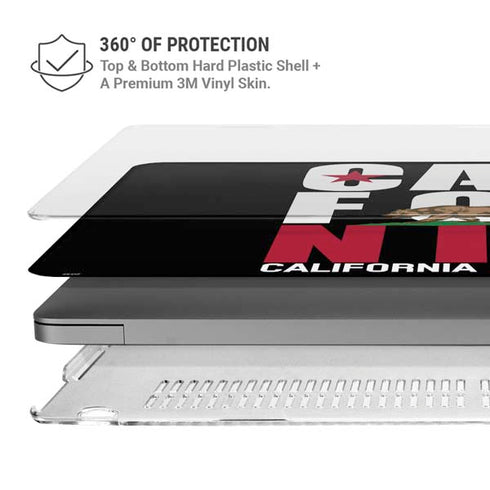 California Black Block MacBook Pro 14in (2021-24) Case plus Skin