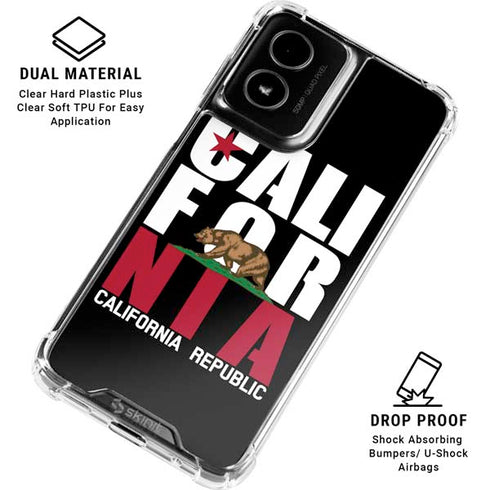California Black Block Moto G Power 5G (2024) Clear Case