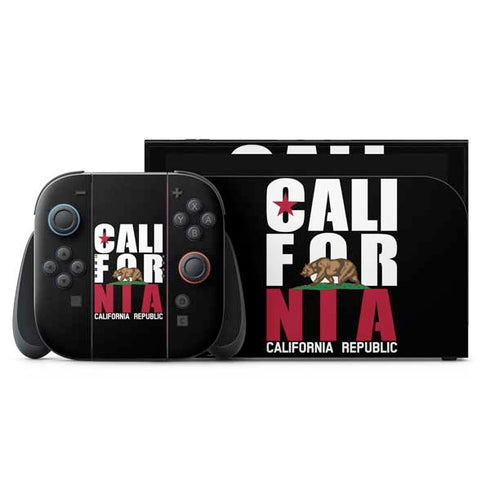 California Black Block Nintendo Switch 2 (2025) with Joy-Con Skin