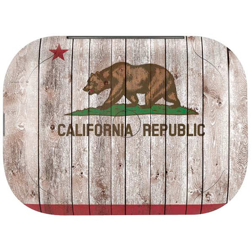 California Flag Dark Wood Amazon Echo Buds Skin