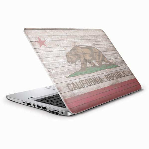 California Flag Dark Wood HP Elitebook Skin