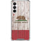California Flag Dark Wood Galaxy A16 5G Clear Case