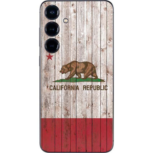 California Flag Dark Wood Galaxy A16 5G Skin