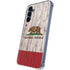 California Flag Dark Wood Galaxy A55 5G Clear Case