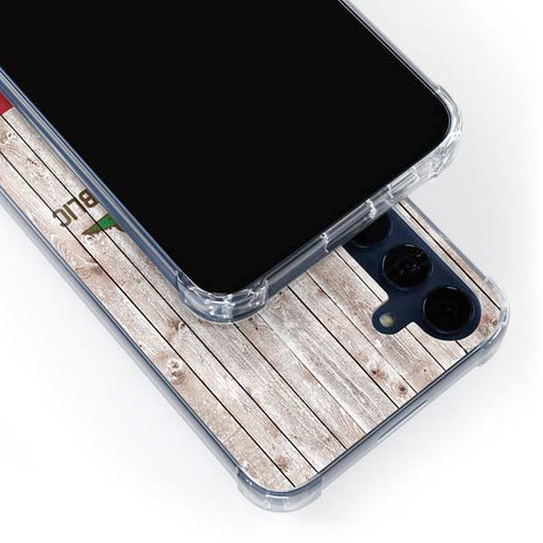 California Flag Dark Wood Galaxy A55 5G Clear Case