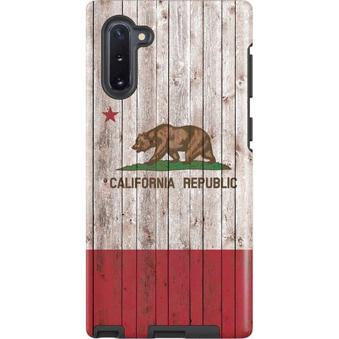 California Flag Dark Wood Galaxy Cases