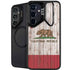 California Flag Dark Wood Galaxy S25 Kickstand Case