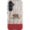 California Flag Dark Wood Galaxy S25 Plus Impact Case