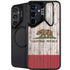 California Flag Dark Wood Galaxy S24 Plus Kickstand Case