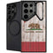 California Flag Dark Wood Galaxy S24 Ultra Kickstand Case