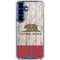 California Flag Dark Wood Galaxy S25 Plus Clear Case