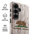 California Flag Dark Wood Galaxy S26 Impact Case