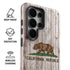 California Flag Dark Wood Galaxy S26 Ultra Impact Case