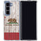 California Flag Dark Wood Galaxy Z Fold5 5G Clear Case