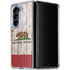 California Flag Dark Wood Galaxy Z Fold5 5G Clear Case