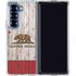 California Flag Dark Wood Galaxy Z Fold6 Clear Case