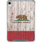 California Flag Dark Wood iPad 11th Gen (2025) Clear Case