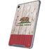 California Flag Dark Wood iPad 11th Gen (2025) Clear Case