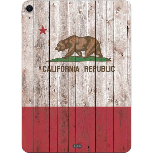 California Flag Dark Wood Apple iPad Air Skin