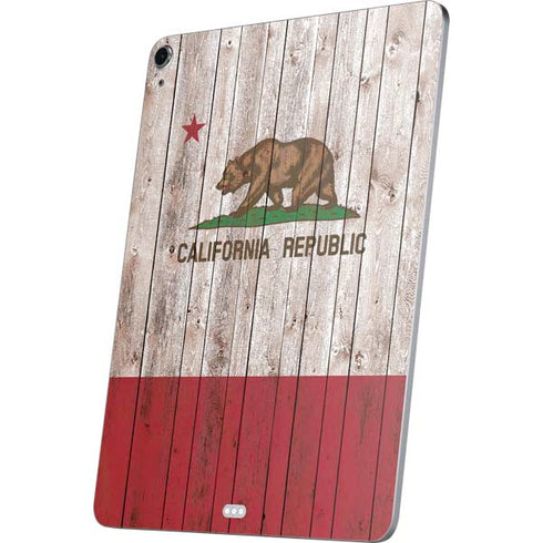 California Flag Dark Wood Apple iPad Air Skin